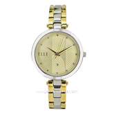 ELLE EL004-1S10B16 Silver Gold Stainless Steel Strap